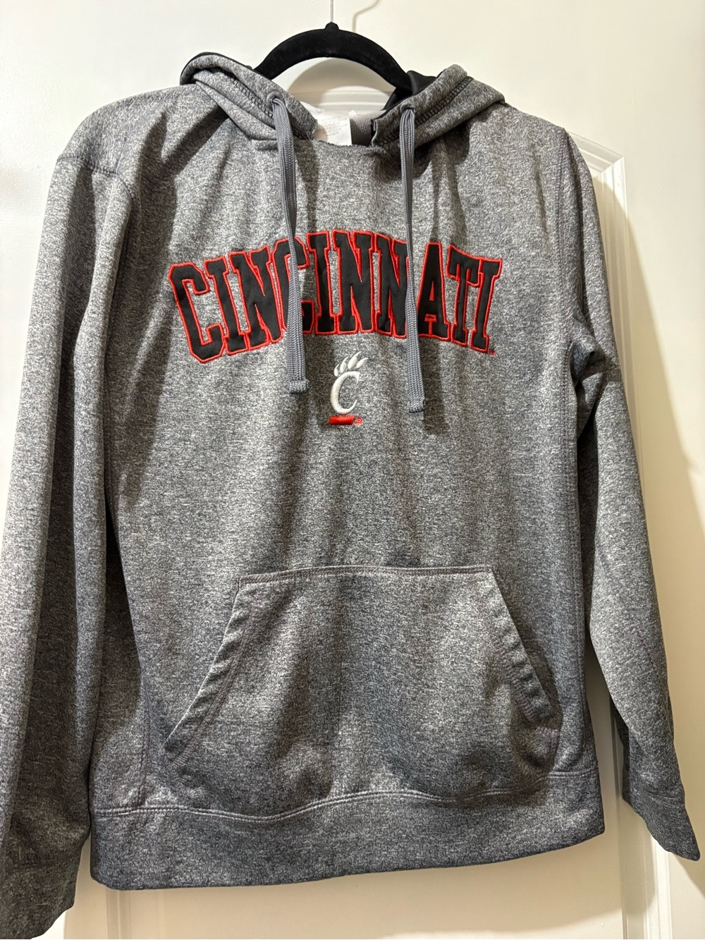 Gray Cincinnati Hooded Pullover Sweatshirt